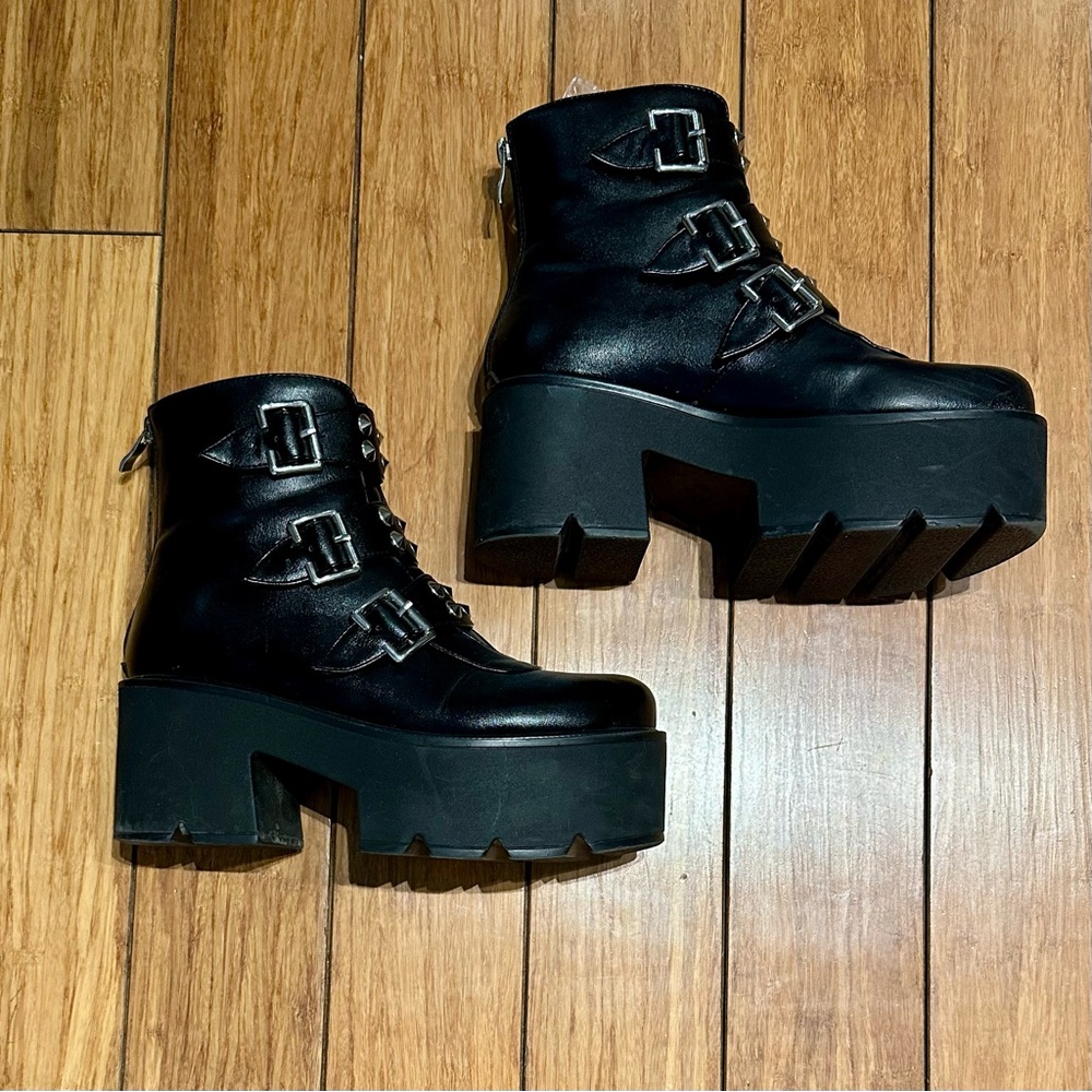Black Platform Ankle Boots